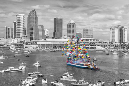 Gasparilla ships in Tampa Bay