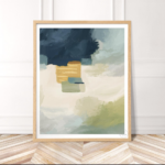 neutral blue green abstract