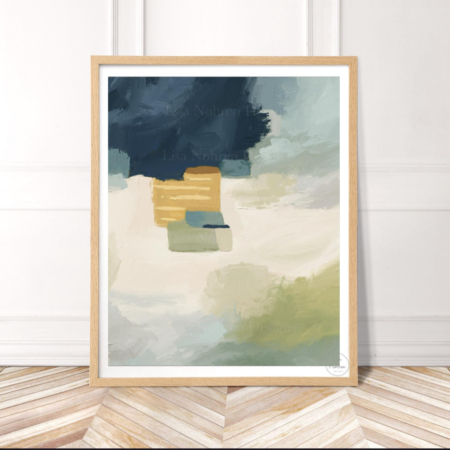neutral blue green abstract